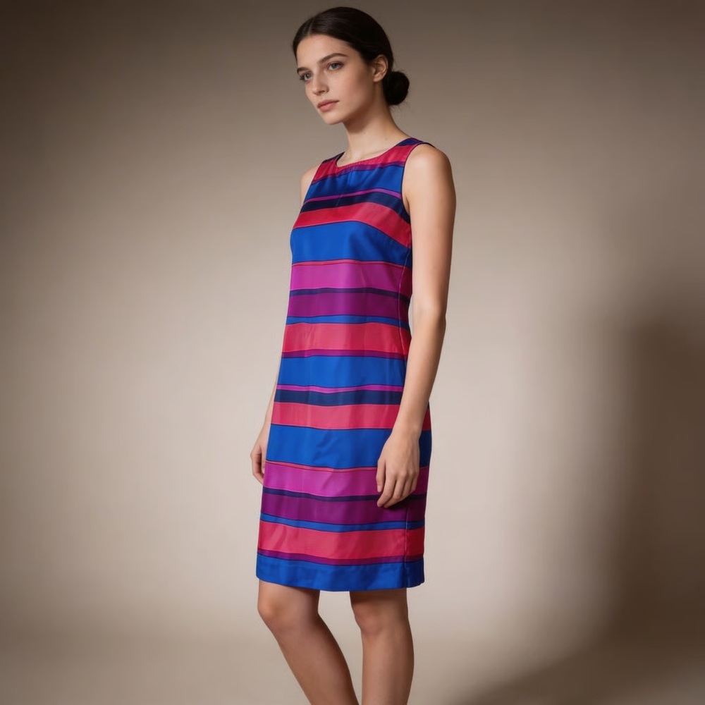 TALBOTS | Striped Sheath Dress Sz 4P